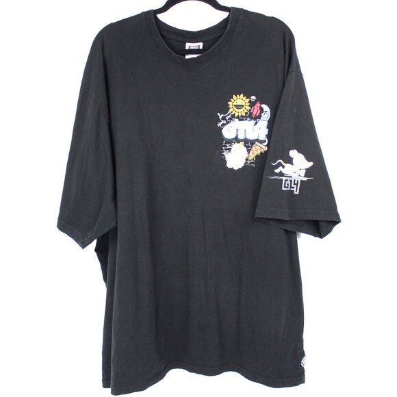 GTL4 BLACK MEN'S/UNISEX GRAFFITI GRAPHIC ART "GOOD THINGS" T-SHIRT SIZE 5XB - Picture 1 of 5